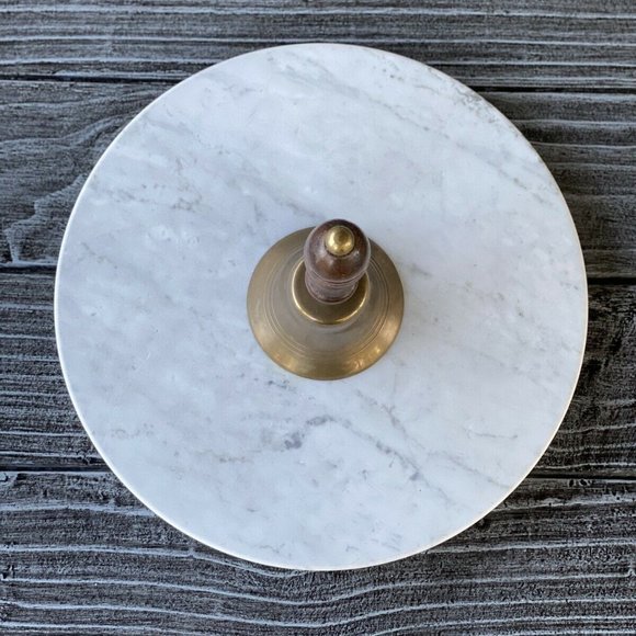 Vintage Handcrafted Brass Hand-Bell Wooden Handle - Picture 2 of 6